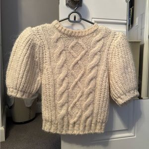 Zara cream sweater top worn once